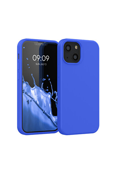 KWmobile Case for Apple iPhone 13 Mini, Silicone, Blue, 55877.134