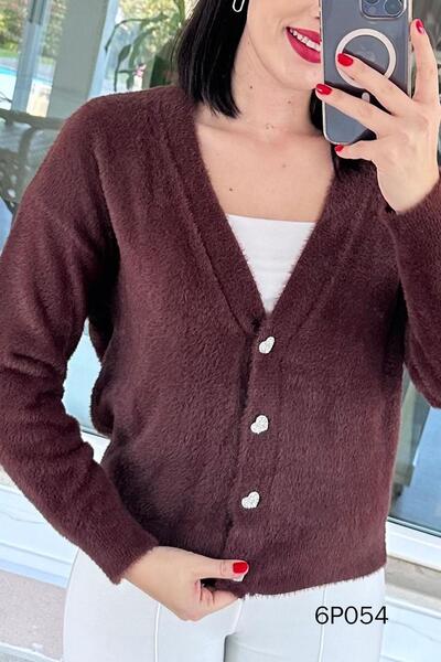 İnce Topuk Prive Series V Neck Knitwear Cardigan 6P054