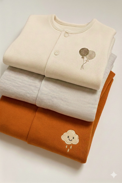 Tarkito Baby 100% Cotton Open/Closed Booties Extra Soft Texture Romper Set Oeko-Tex Certified