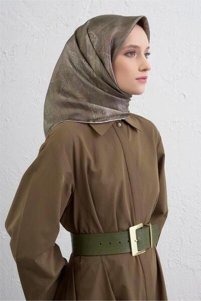 Armine Sura Pure Silk Scarf 9428 - 32 Green Mixed Pattern