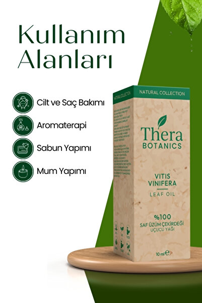 THERA BOTANICS %100 Saf Üzüm Çekirdeği Yağı 10 ml – Vitis Vinifera (Doğal & Saf İçerik)