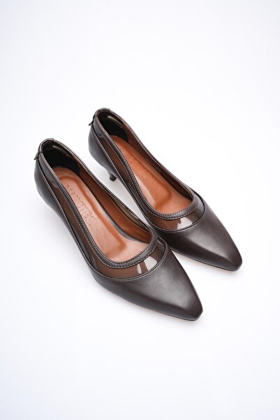 MARCHEO Cecilia Women's Bitter Brown Thin Low Heel Shoes