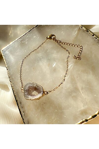 Moonlight Jewelry Brățară „Nisip auriu” – Geodă