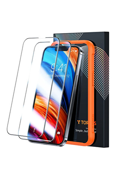 TORRAS iPhone 14 Pro Max Screen Protector – Diamond Shield 9H Tempered Glass Full Coverage Anti-Fingerprint