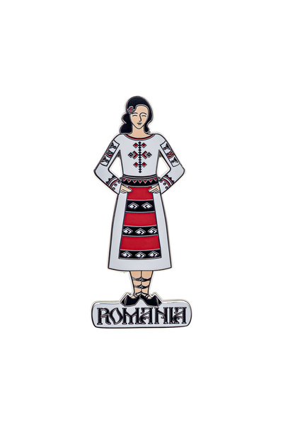 Magnetella Magnet de frigider, fata in costum popular, MB075