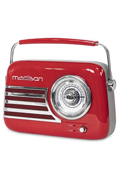Madison Nostalgia Portable Radio Bluetooth/AUX - Red, 15w