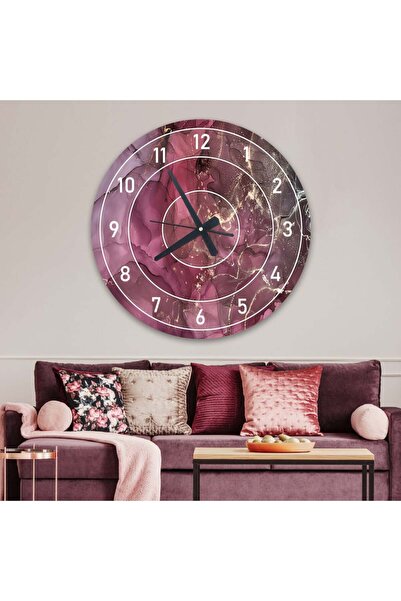 Marktna Wooden MDF wall clock with a modern Printed sticker