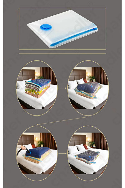 Chandler Home Airlock Vacuum Storage Bag 2-Pack Transparent Clothes & Quilt Storage Bag