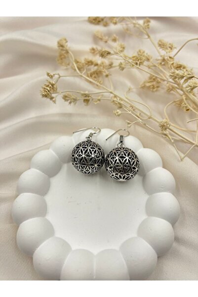 Lunarie Vintage Silver Color Globe Pattern Dangle Earrings – Ethnic, Elegant ...