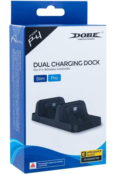 Dobe 2-in-1 Dual Charging Dock Stand for Sony Wireless PS4/PS3 Controllers