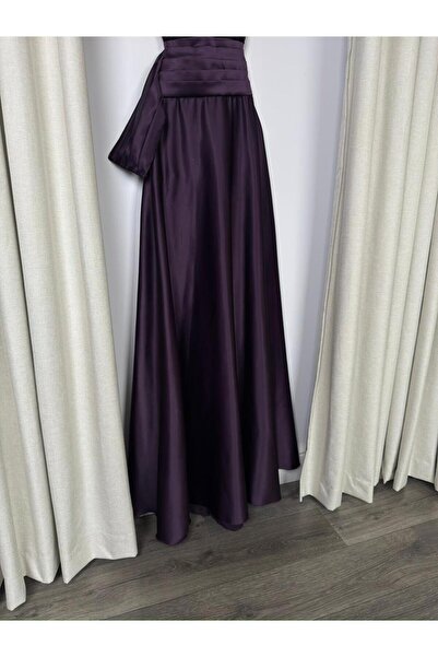 SERA Purple velvet evening dress