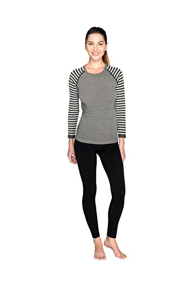 THERMOFORM Ultimate Merino Women's Seamless Thermal Long Sleeve Underwear Set Anthracite