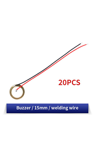 Choice10 20PCS 15MM 5/10/20PCS Buzzer Piezoelectric Piezo Ceramic Wafer Plate Piezo Element Diameter 12MM 15M