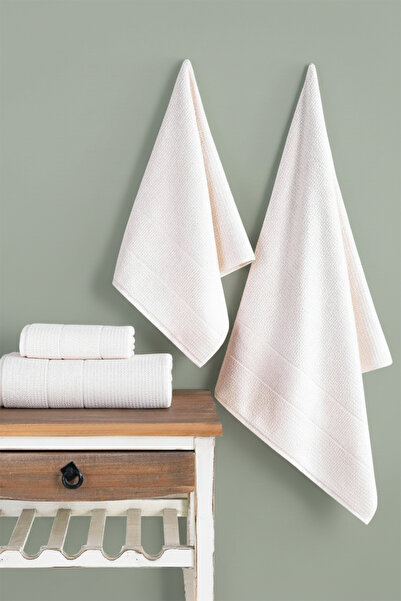 Cotonila Royal | 50x90 - 70x140 Cm 4'Lü Banyo Havlu Seti, %100 Pamuklu Havlu ...