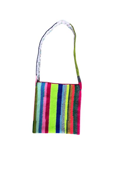 Pafuli Hand Knitted Color Gradient Saddle Bag