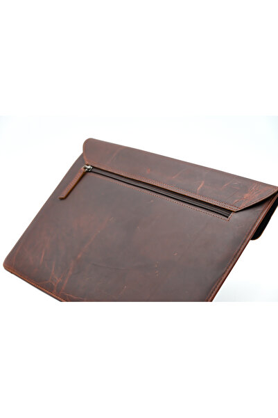 karenzi Handcrafted Genuine Leather Laptop Sleeve | 14-inch Velvet Lined Portfolio Case