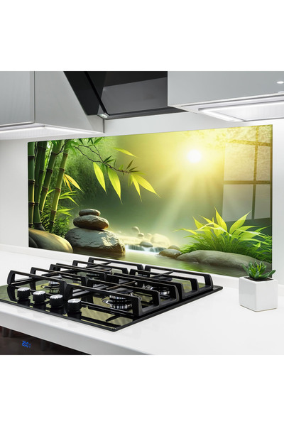 Arthub Panou Sticla Bucatarie, Protectie aragaz, Termorezistent, Feng-shui, R...