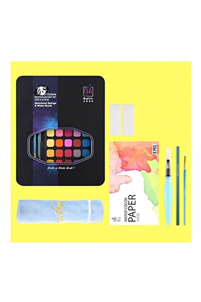 Arabest Watercolor Paint Set,Non toxic Washable Watercolor Paint Set with Brushes