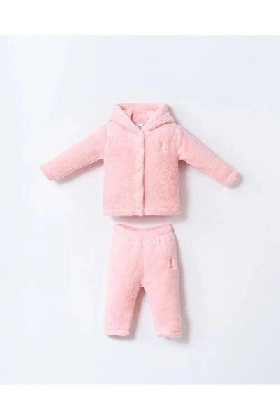 U.S. Polo Assn. U.S.Polo Baby Girl Welsoft 2-Piece Set - Powder