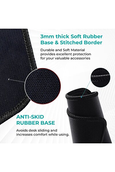 Coverzone 90×40cm XL Racing Car Mouse Pad – Large Desk Mat with Waterproof, Non-Slip Base, Stitched Edges