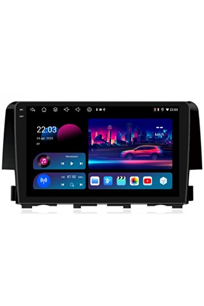 Piloton Navigație dedicată pentru Honda Civic 10 (2015-2021) 9" 4GB/64GB Octa...