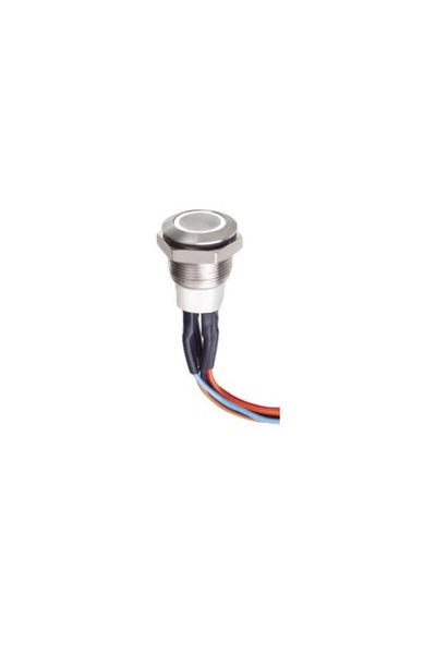 OEM BUTON METAL 12MM FARA RETINERE, 12-24V, ALBASTRU