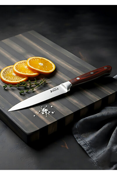 Bisbell سكين تقشير ٣.٥ بوصة، شفرة حادة ودقيقة - مقبض من الفولاذ المقاوم للصدأ والخشب الملون | BB3893