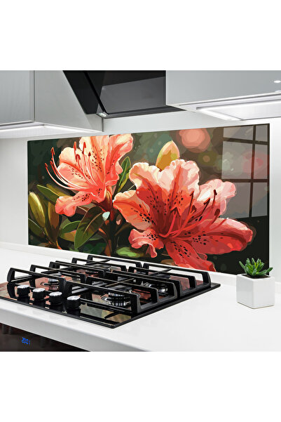 Arthub Panou Sticla Bucatarie, Protectie aragaz, Termorezistent, Flori, Dream...