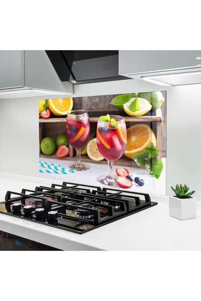 Arthub Panou Sticla Bucatarie, Protectie aragaz, Termorezistent, Alimente, Co...