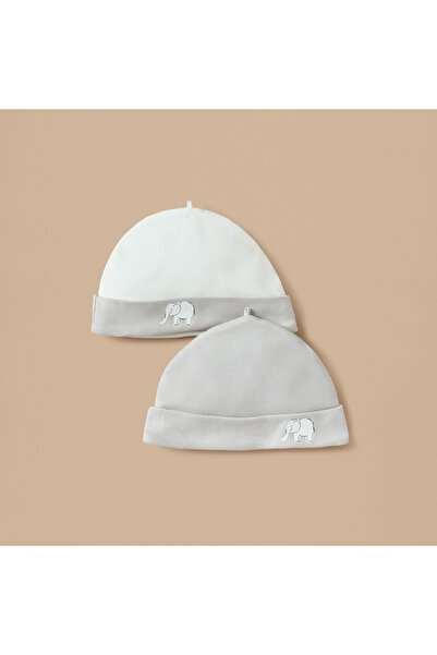 Juniors Elephant Print Beanie Cap - Set of 2