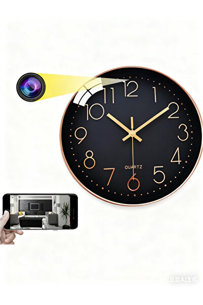 adidas Mini wireless WiFi wall-mounted timepiece camera, 1080P HD, IR night vision, security monitoring