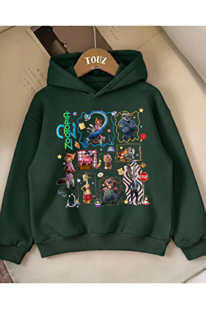 Touz Moda Young Zoo 3 νήματα Χοντρό και γλυκό φούτερ με κουκούλα