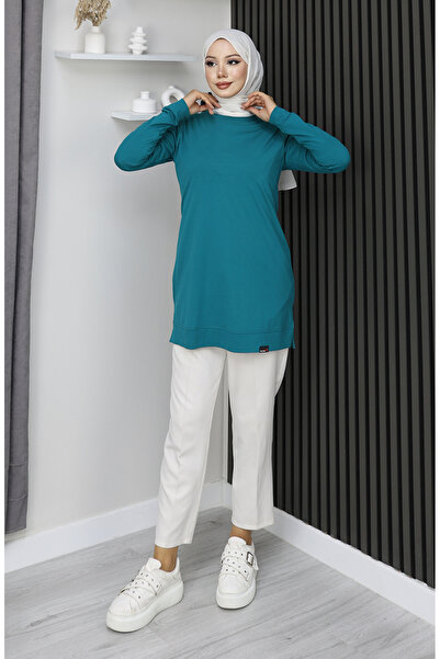 sefamerve Araboy Sports Combed Cotton Tunic 9127-01 Petrol