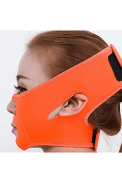 CRM Face-lifting mask for reducing double chin, adjustable, CRM, Orange