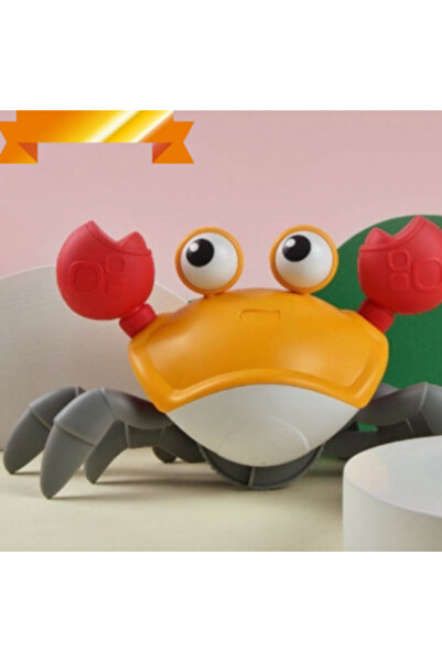 OEM Electric musical induction crab — senses and avoids obstacles, USB charging, red/gray/yellow, 3+