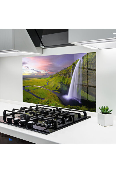 Arthub Kitchen Glass Panel, Stove Protection, Heat Resistant, Landscapes, Pin...