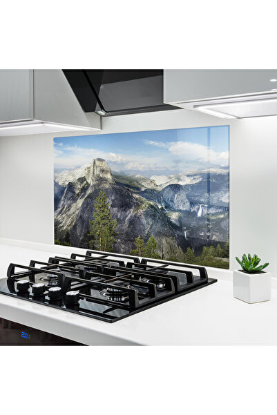 Arthub Panou Sticla Bucatarie, Protectie aragaz, Termorezistent, Peisaje, Foggy Day Mountain