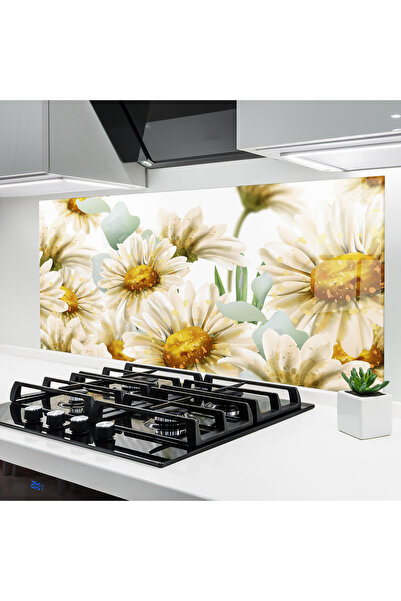 Arthub Panou Sticla Bucatarie, Protectie aragaz, Termorezistent, Flori, Beaut...