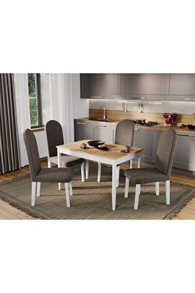 Mobila Laguna Upholstered chair, Laguna, Grand, 46 x 52 x 106 cm, White Beech Wood Legs