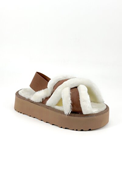 Shoebutik Viksy Stone Color Plush Women's Slippers