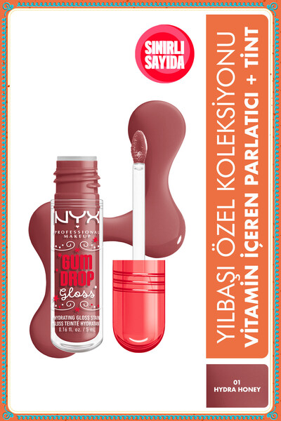 NYX Professional Makeup Holiday Özel Koleksiyonu LIP I.V. Vitamin İçeren Parlatıcı + Tint – Hydra Honey