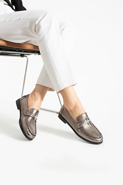 stato - Platinum Color Faux Leather Women's Loafer