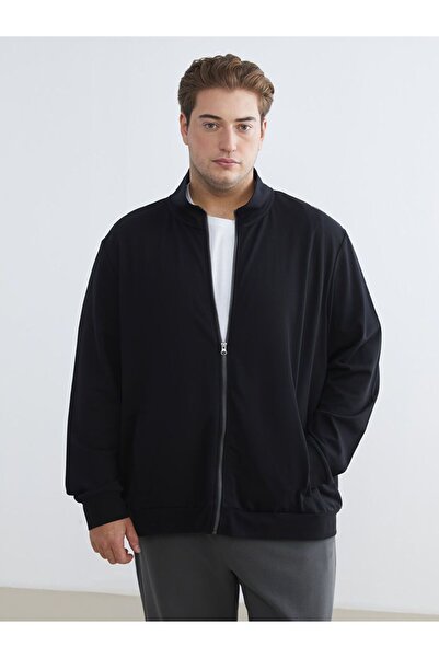 LC Waikiki Men's Zippered Sweatshirt with Stand Collar