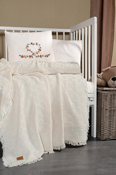 Budi Kanz Baby Waffle Muslin Embroidered Pique Knz-021 Little Heart