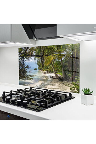 Arthub Panou Sticla Bucatarie, Protectie aragaz, Termorezistent, Peisaje, Isl...
