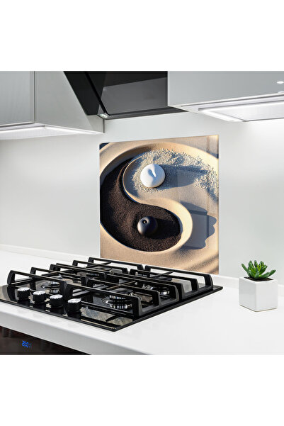 Arthub Panou Sticla Bucatarie, Protectie aragaz, Termorezistent, Feng-shui, B...