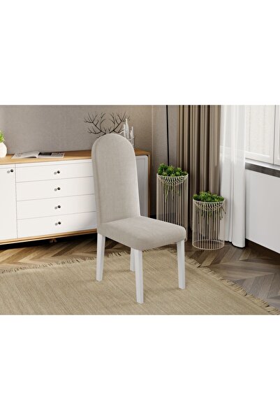 Mobila Laguna Upholstered chair, Laguna, Grand, 46 x 52 x 106 cm, White Beech Wood Legs