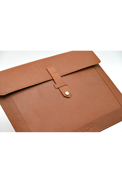 karenzi Handcrafted Genuine Leather Laptop Sleeve | 14-inch Velvet Lined Portfolio Case