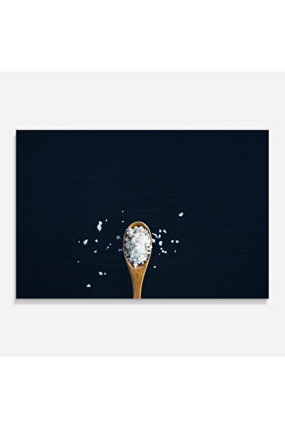 Arthub Kitchen Glass Panel, Stove Protection, Heat Resistant, Food, Salt On Black