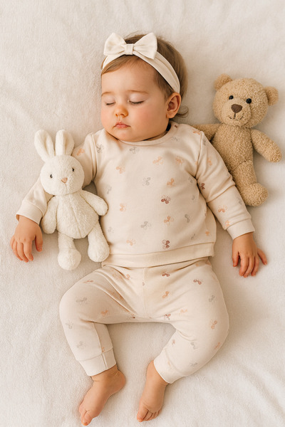 mini mia 100% Cotton Butterfly Baby Girl 2-Piece Set